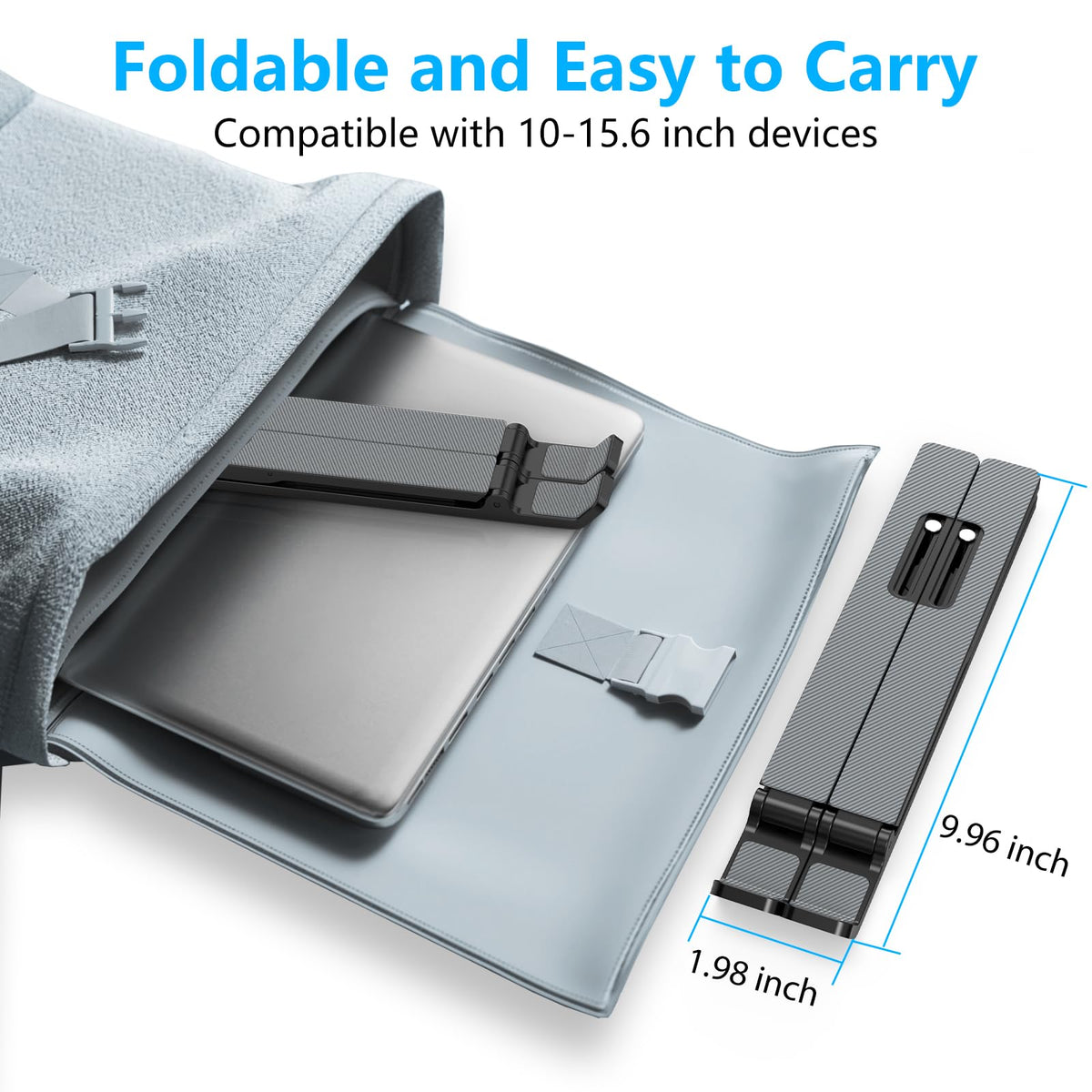 Adjustable Laptop Stand, Portable Laptop Riser for Desk