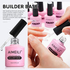 Buy now AIMEILI Builder Base Clear Sheer Color Gel, Hema Free, Cruelty Free, Vegan, No Need Slip Solution, Soak Off Gel Nail Polish 6pcs X 10ml - Kit Set 36 at indiglob india