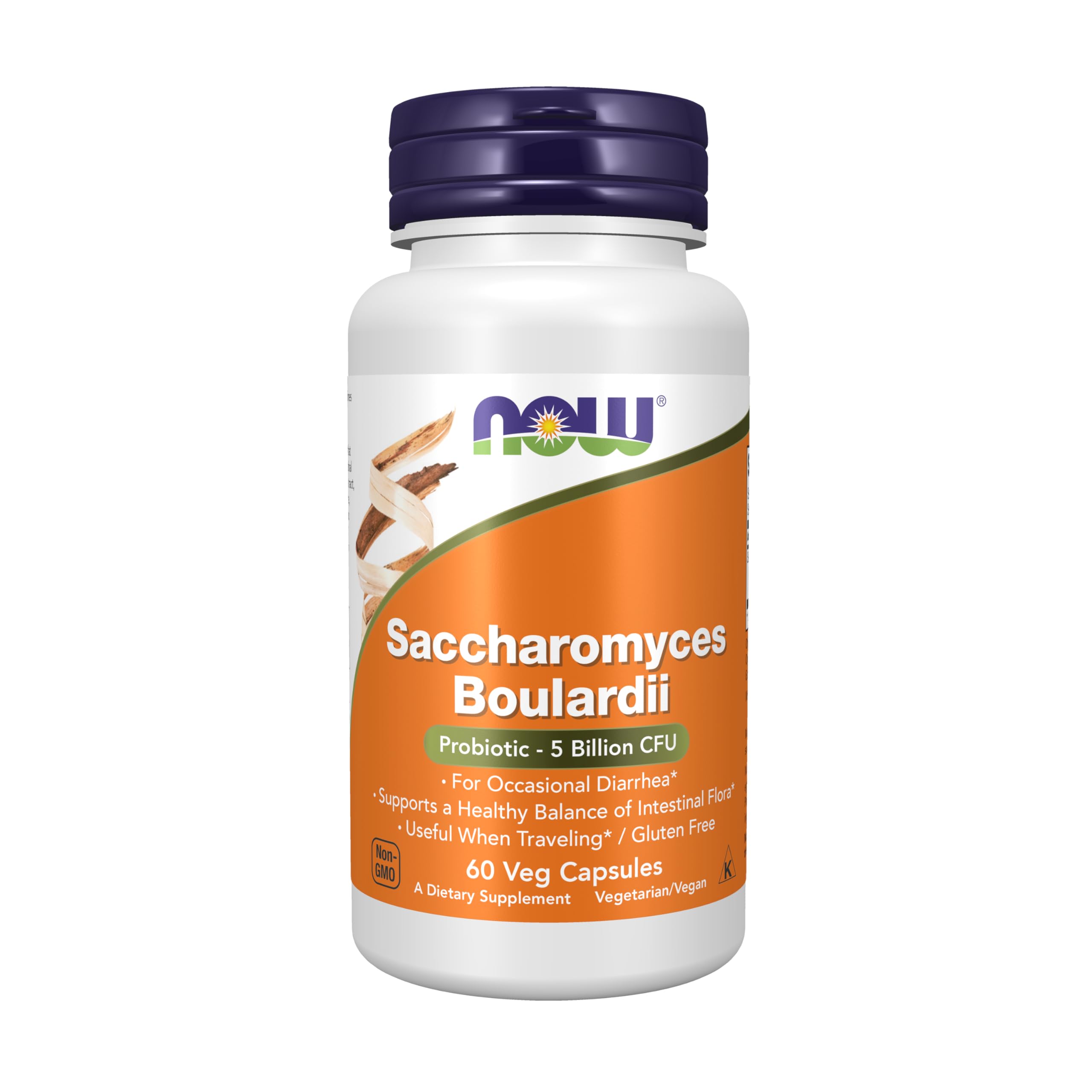 NOW Foods Supplements, Saccharomyces Boulardii, 5 Billion CFU Probiotic, 120 Veg Capsules