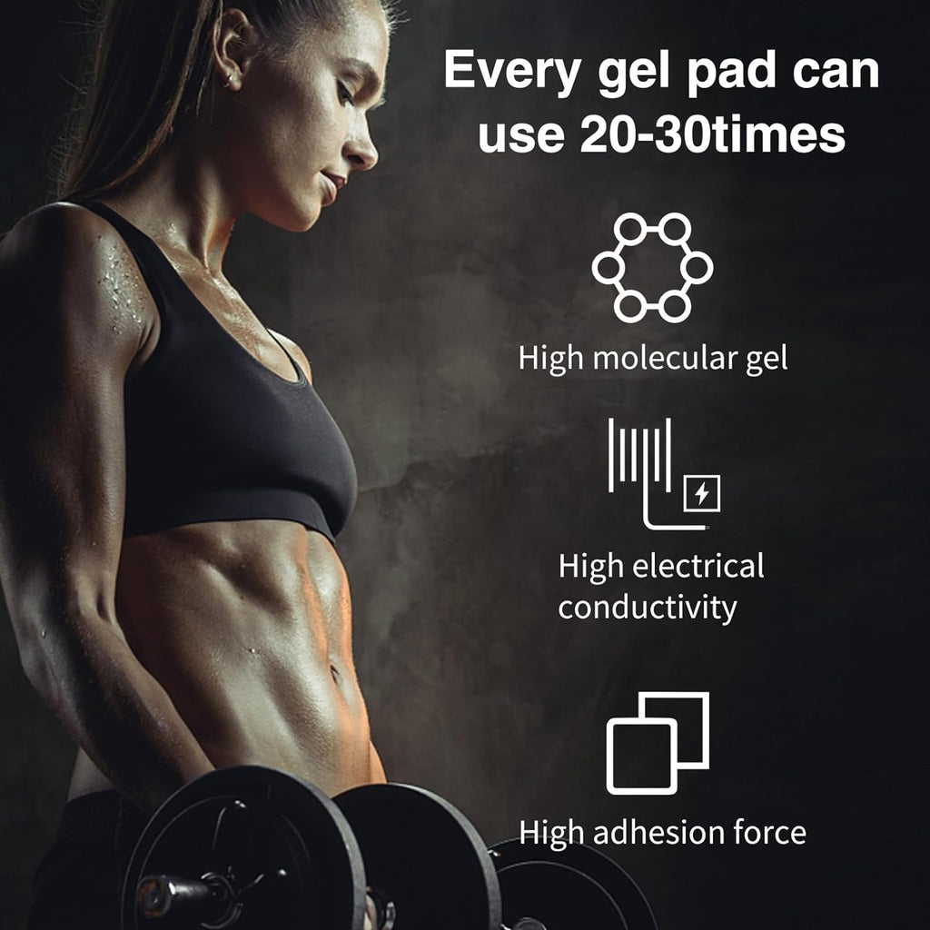 Buy now PAMASE 50/80 Pcs Gel Pads for Abs Stimulator - Replacement Pads for Abdominal Muscle Trainer, Reusable Ab Workout Toner Belt Accessory at indiglob india