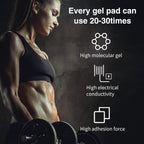Buy now PAMASE 50/80 Pcs Gel Pads for Abs Stimulator - Replacement Pads for Abdominal Muscle Trainer, Reusable Ab Workout Toner Belt Accessory at indiglob india