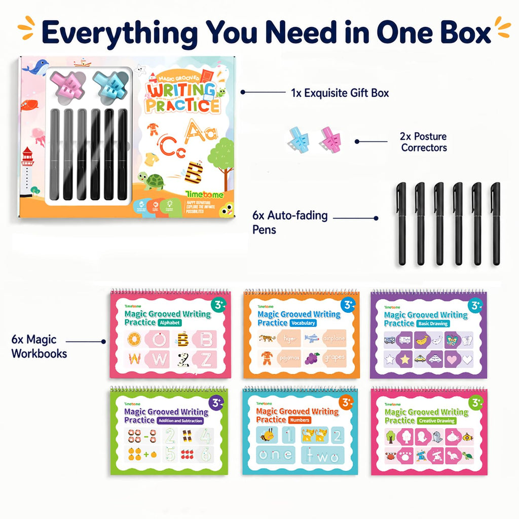 Magic Grooved Writing Practice for Kids, Grooved Writing Books