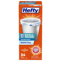 Hefty Small Garbage Bags, Unscented, 4 Gallon, 34 Count