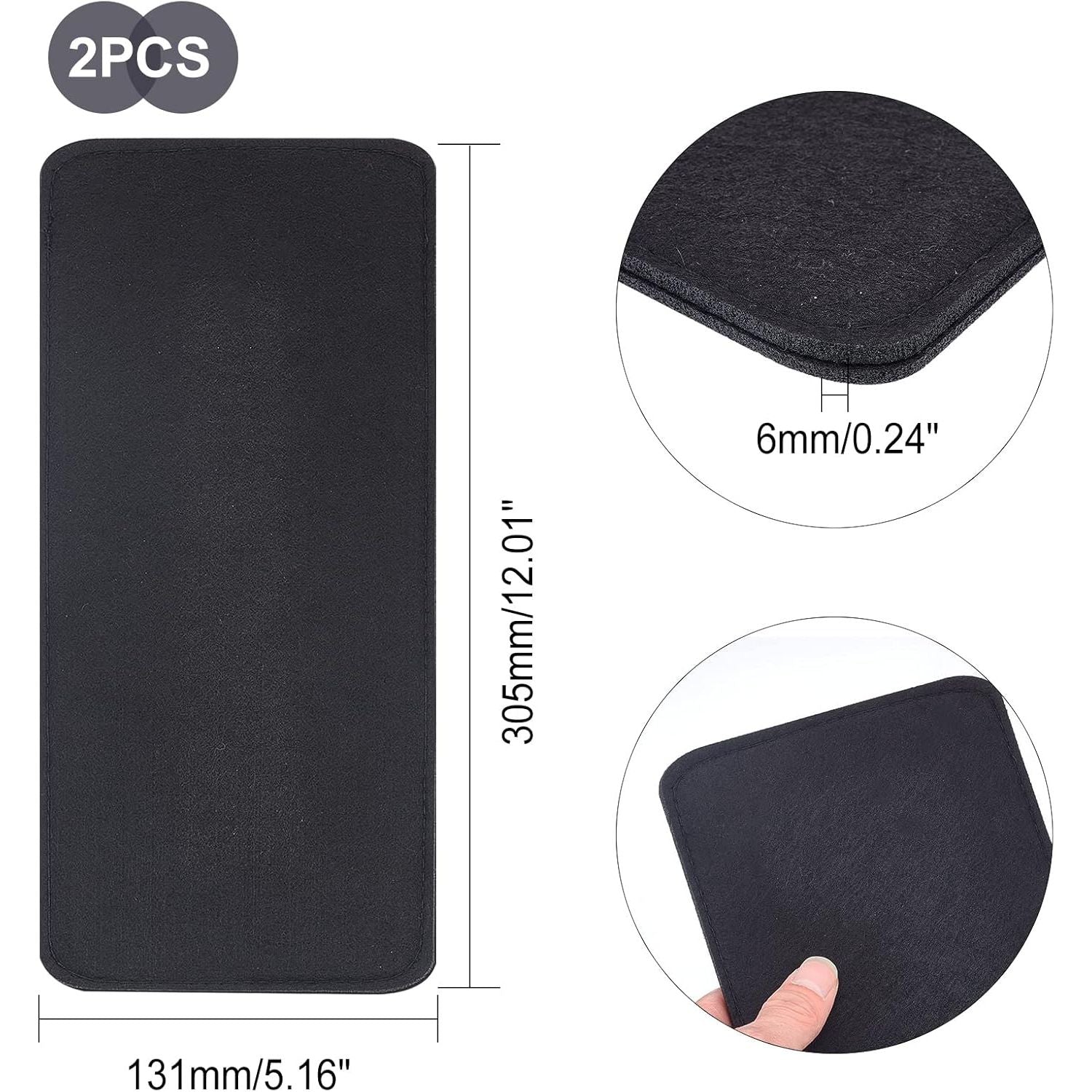 Buy now PH PandaHall 12x5 inch Black Felt Base Shaper, 2pcs Bag Bottom Shaper Pad Arc Corner Bag Liner Board Insert for Tote Leather Purse Handbag Crossbody Bag Backpack Canvas Travel Bag, 6mm Thick at indiglob india