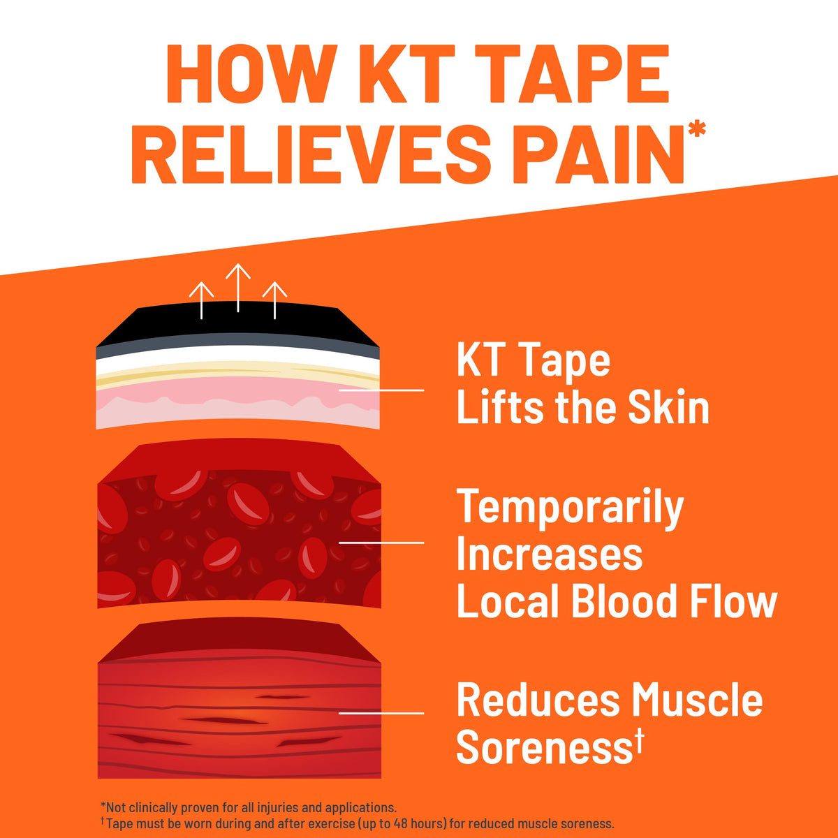 KT Tape, Pro Ready, Knee Tape Precut, 10 Count Strips
