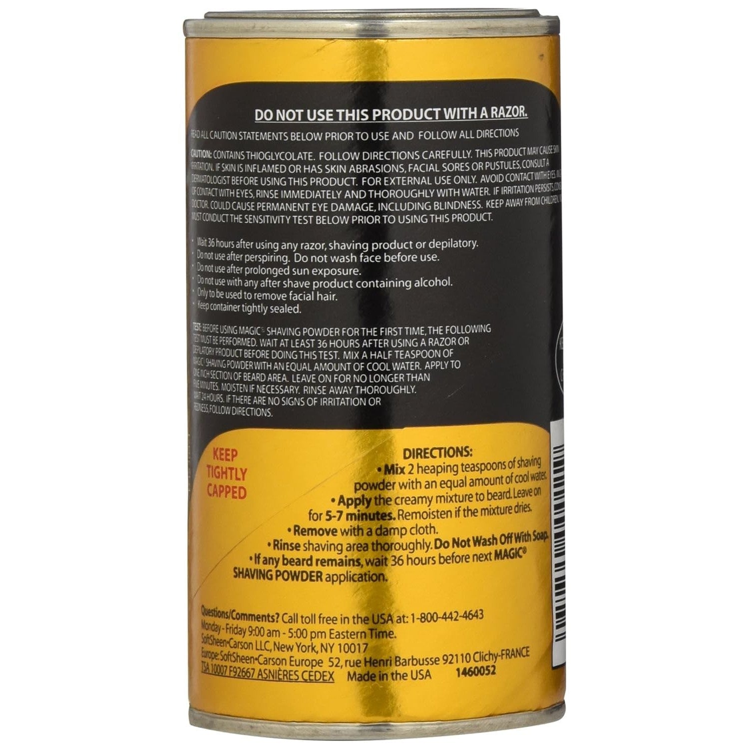 SoftSheen-Carson Magic Razorless Shaving for Men, Magic Shaving Powder with Fragrance, Coarse Textured Beards, Formulated for Black Men, Depilatory, Helps Stop Razor Bumps, Since 1901, 4.5 oz