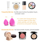RockFancy Makeup Sponge with Low Absorption and Flawless Finish, Latex Free PU with Wet Dry Use for Foundation, Concealer and Contour, Ideal for Liquid, Cream and Powder for a Smooth Complexion