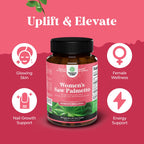 Saw Palmetto for Women - Hair Support - 90 Capsules | Hair Growth Support for Women - 500mg Saw Palmetto Capsules w Biotin - Bamboo Extract & Maca Root for Hair Health - 90 ct