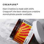 Kion Creatine Monohydrate Powder, Creapure, Unflavored, Strength & Muscle | 5g pure micronized creatine per scoop to build strength, power, and lean muscle for men and women, mixes clear, no fillers
