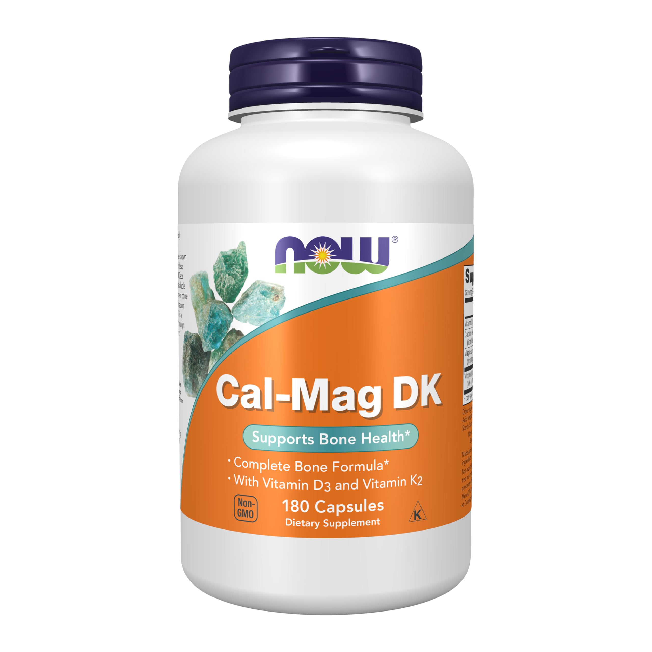 Buy now NOW Foods Supplements, Cal-Mag DK with Vitamin D-3 and Vitamin K-2, Supports Bone Health*, 180 Capsules at indiglob india