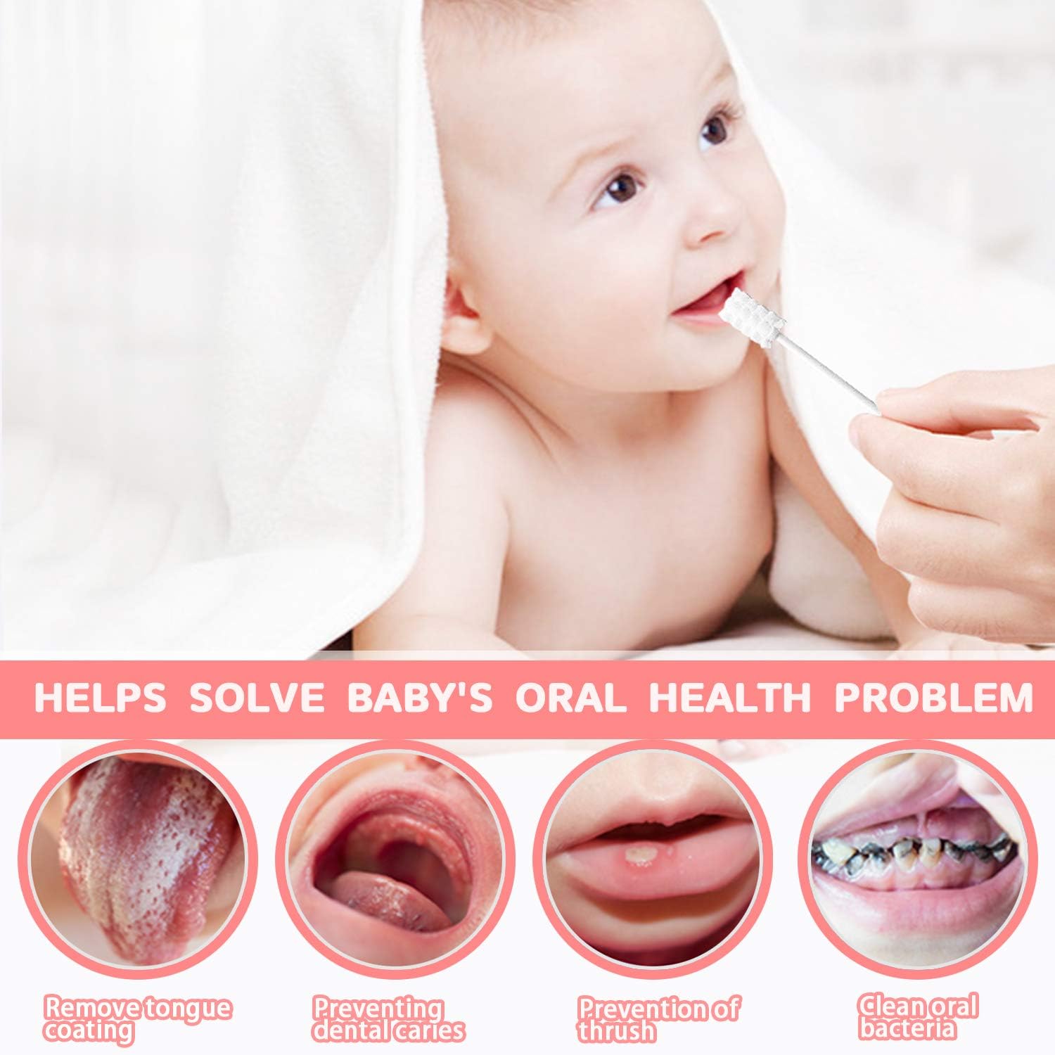 Buy now Baby Tongue Cleaner, Baby Toothbrush, 42Pcs Disposable Infant Toothbrush Clean Baby Mouth,Gauze Gum Cleaner Toothbrush Baby Oral Cleaning Stick Dental Care for 0-36 Month Baby+Free 1 Finger Toothbrush at indiglob india