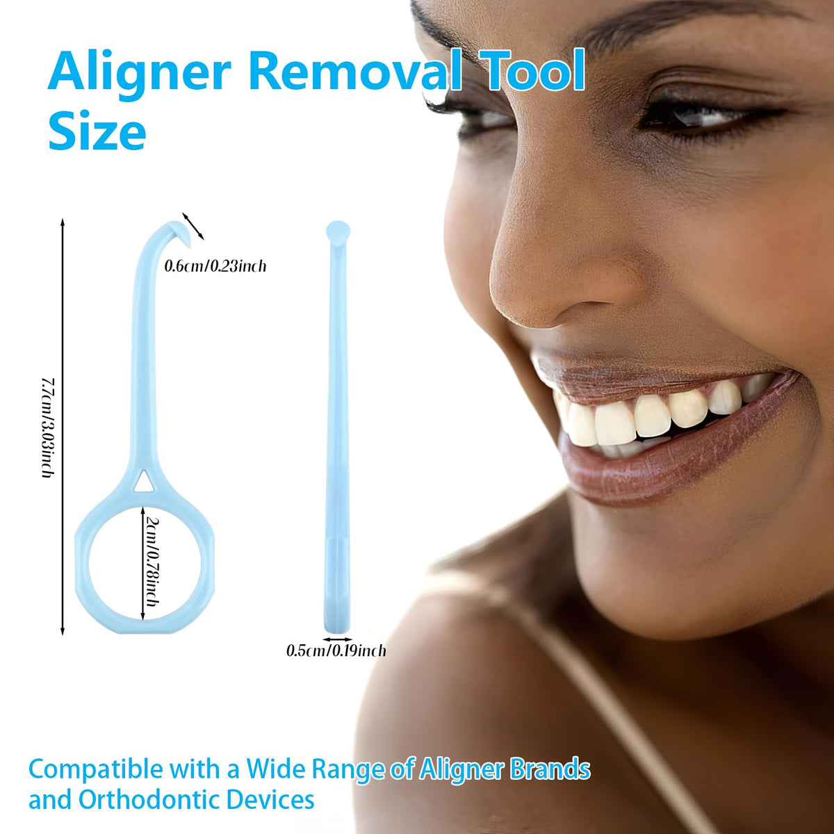 Aligner Removal Tool 15 Pcs, Clear Invisalign Remover Tool for Retainers