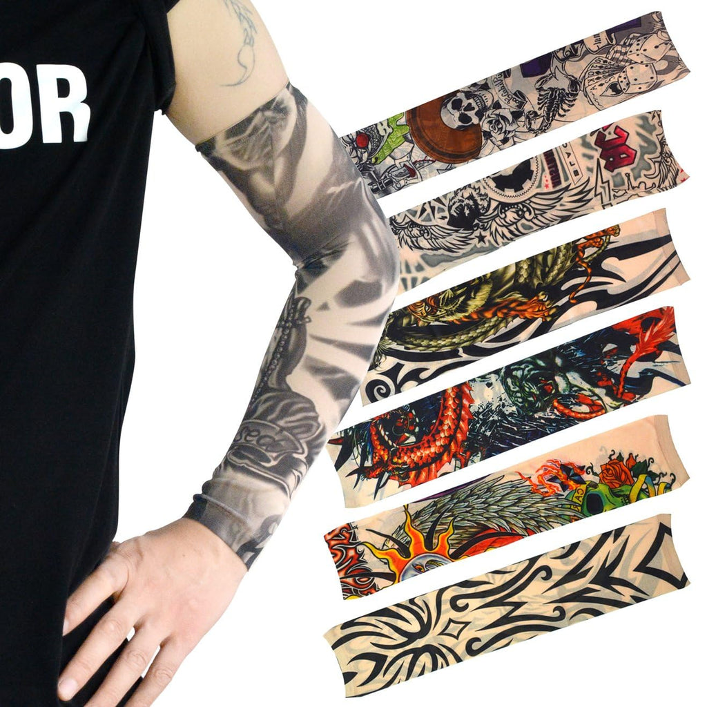 HOVEOX 20Pcs Tattoo Arm Sleeves Fake Tattoo Sleeves for Men and Women