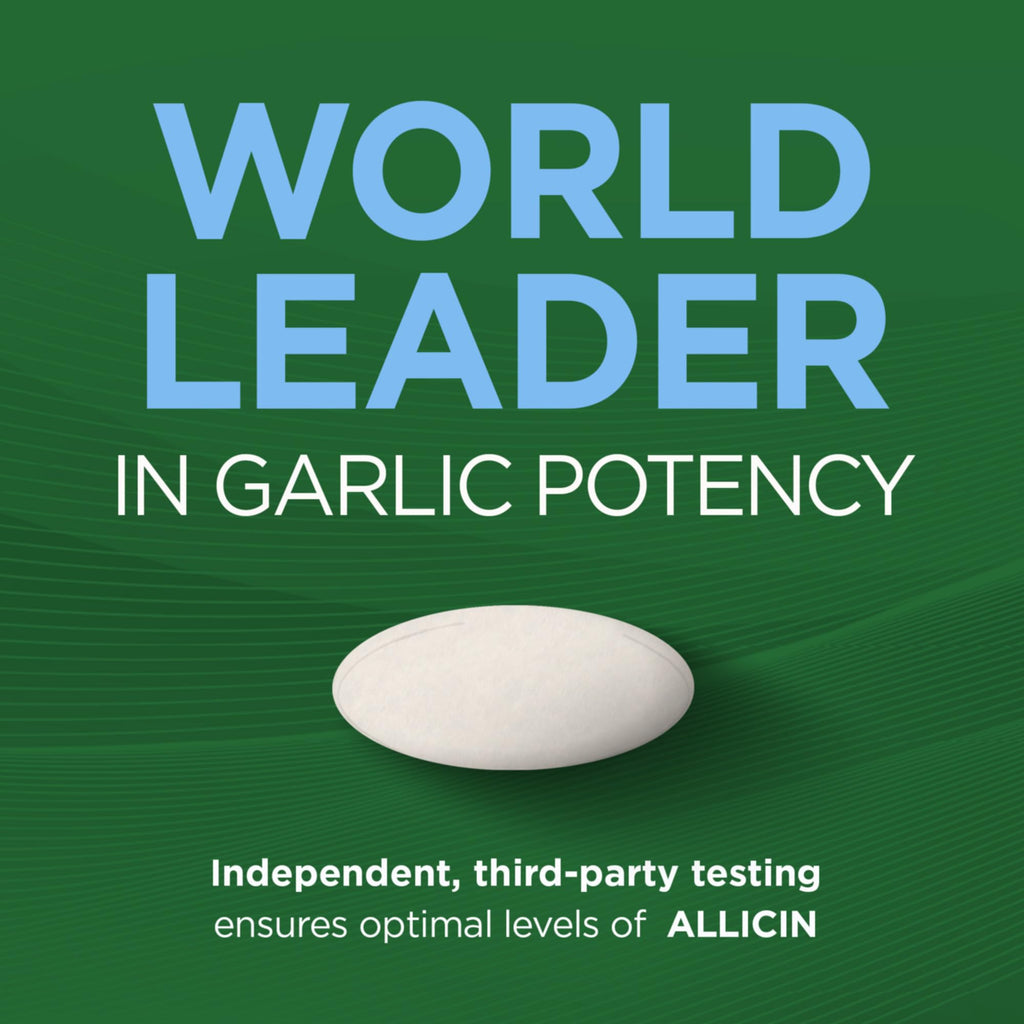 Garlique Garlic Extract Supplement, Healthy Blood Pressure Formula, Odorless & Vegan, 60 Caplets