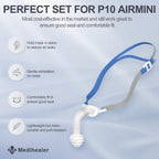 Medihealer P10 Connector Set for AirMini, Including P10 Connector for Airmini and Headgear Compatible with Airfit P10, Great-Value CPAP Supplies(No Cushion)