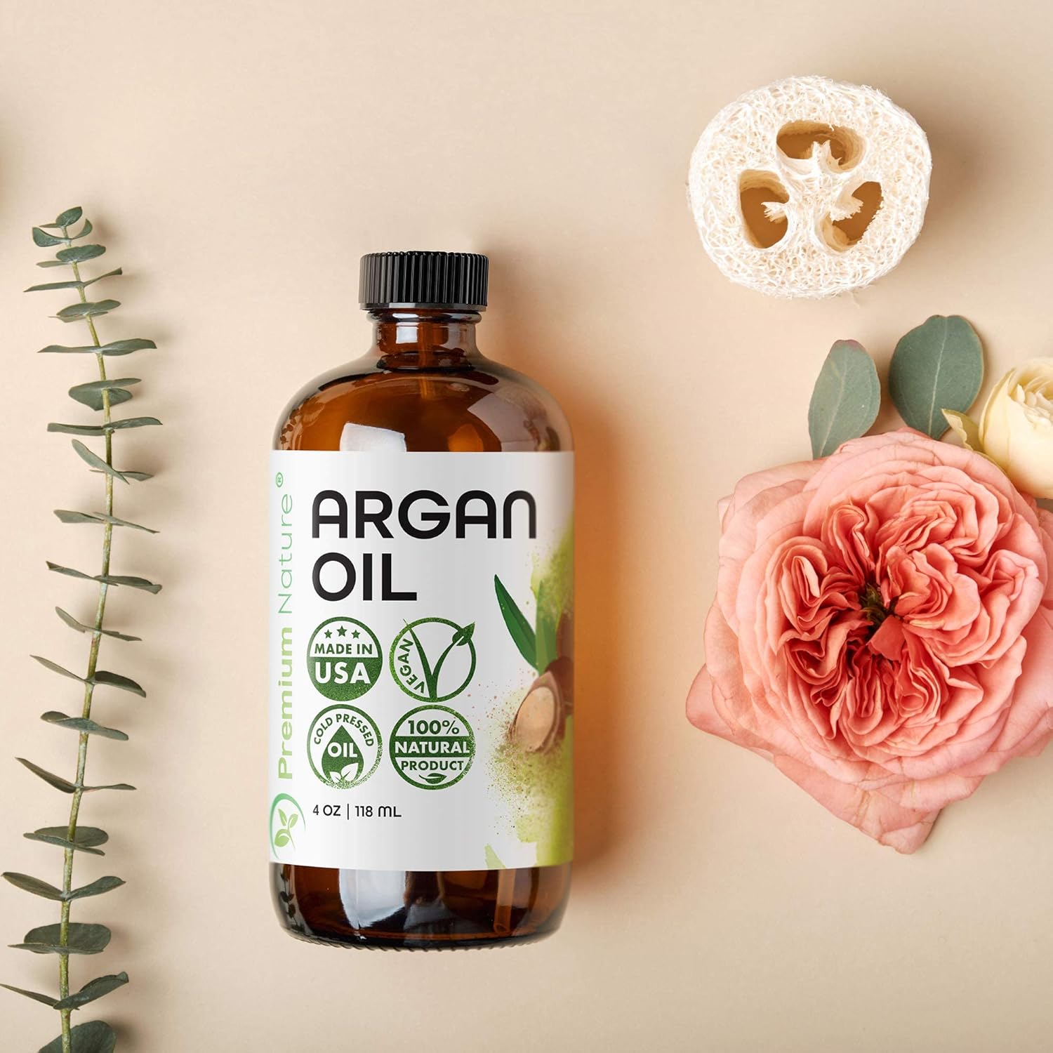 Buy now Premium Nature Argan Oil for Hair Virgin 100% Pure Cold Pressed Argon Oil Hair Serum For Hair Stimulate Growth for Dry and Damaged Hair Argan Oil for Skin Body Moisturizer Nails Protector 4 oz at indiglob india