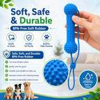 Dual-Action Canine Dental Prop, Dog Dental Chew Toy for Easier Teeth Brushing, Premium Pet Oral Care Accessory Perfect for Small Medium and Large Size Dogs (2PCS)