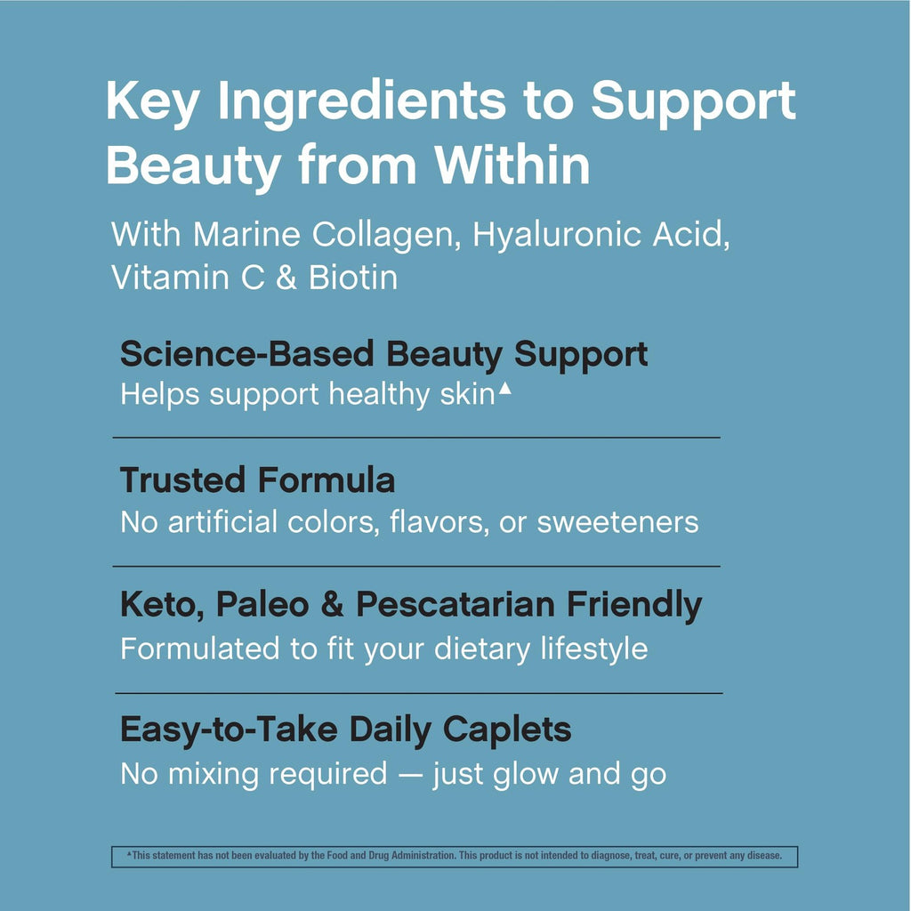NeoCell Marine Collagen Peptides Supplement | 180 Caplets