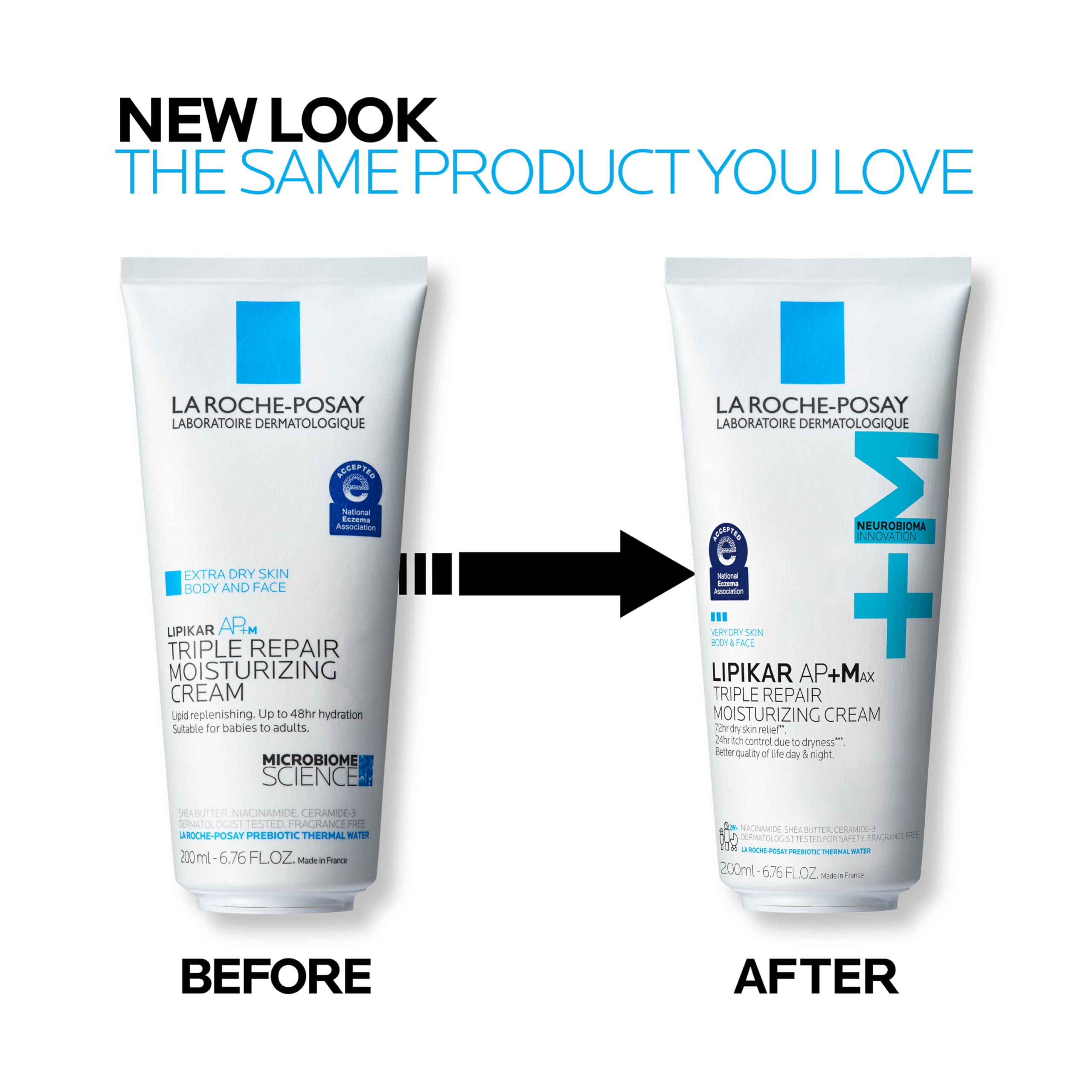La Roche-Posay Lipikar AP+MAX Triple Repair Moisturizing Body Cream | Face & Body Lotion for Dry Skin with Shea Butter & Niacinamide | Gentle Moisturizer for Very Dry, Rough & Sensitive Skin