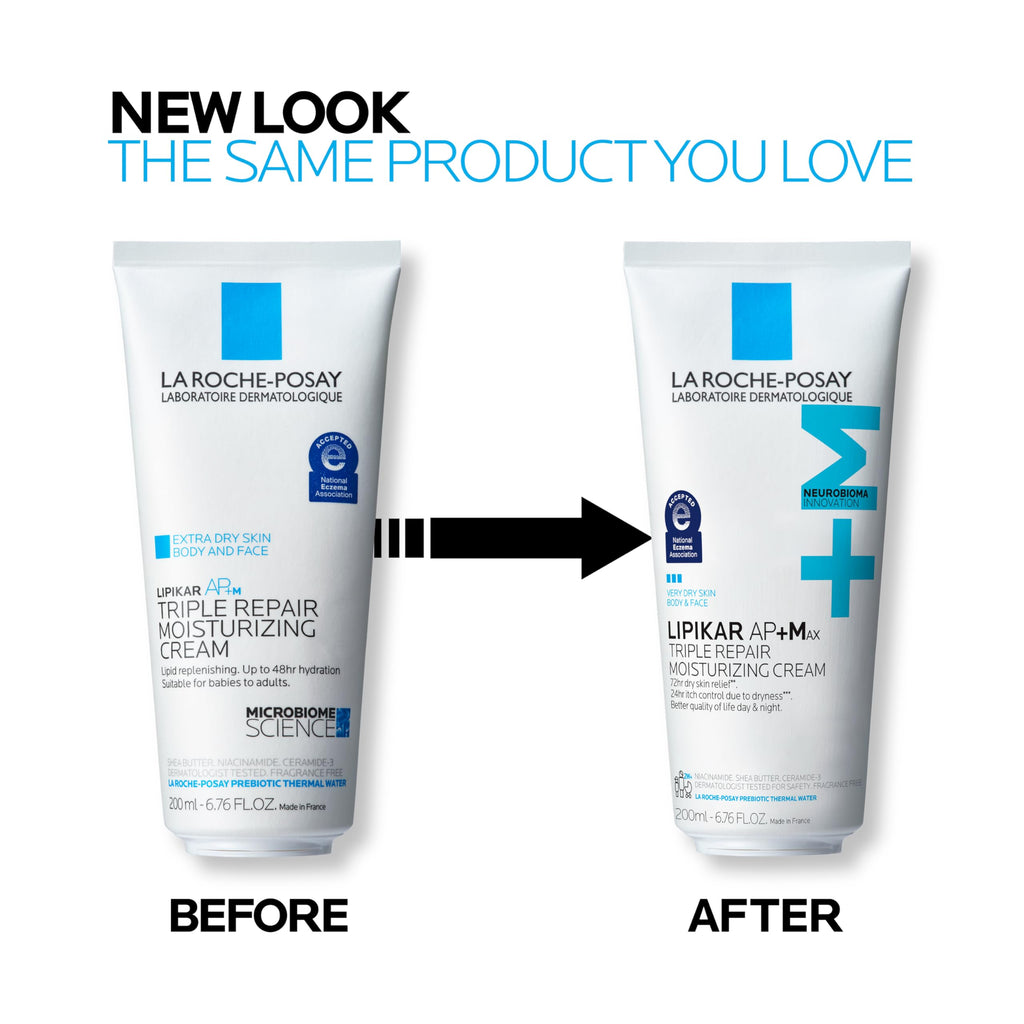 La Roche-Posay Lipikar AP+MAX Triple Repair Moisturizing Body Cream | Face & Body Lotion for Dry Skin with Shea Butter & Niacinamide | Gentle Moisturizer for Very Dry, Rough & Sensitive Skin