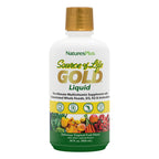 NaturesPlus Source of Life GOLD Multivitamin Liquid - 30 fl oz, Pack of 2 - Includes Vitamins D3, B12, K2 & Over 120 Whole Food Nutrients - 60 Total Servings