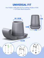 Walker Ski Glides, 4 Pack Walker Accessories for Fold Walkers