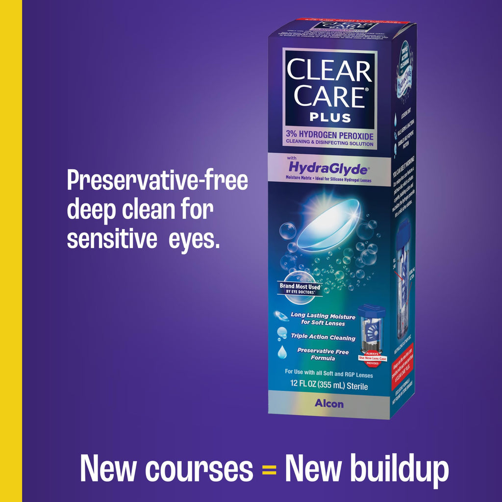 CLEAR CARE Plus Cleaning & Disinfecting Contact Lens Solution, 12 Oz 1 Pack