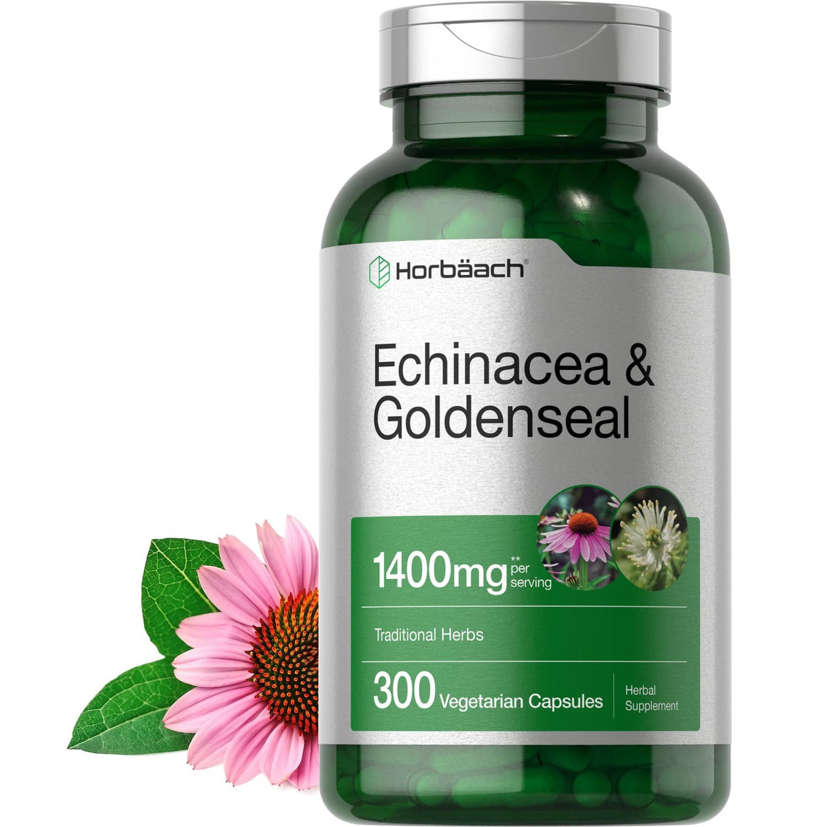 Horbäach Echinacea Goldenseal Supplement | 300 Capsules