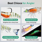 Buy now TRUSCEND Pre-rigged Fishing Jig Lures for Freshwater and Saltwater, Innovative Super Durable TPE Bass Lures, Lifelike Shrimp Crayfish Swimbait, Weedless Lure for Crappie Trout Walleye, Keep Separately at indiglob india