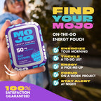 MOJO Caffeine Pouches with Naturally Derived Caffeine from Green Tea, Ginseng, Yerba Mate, L-Theanine & B-Vitamins | Nicotine-Free | Zero Sugar | 100mg Caffeine | Variety Pack