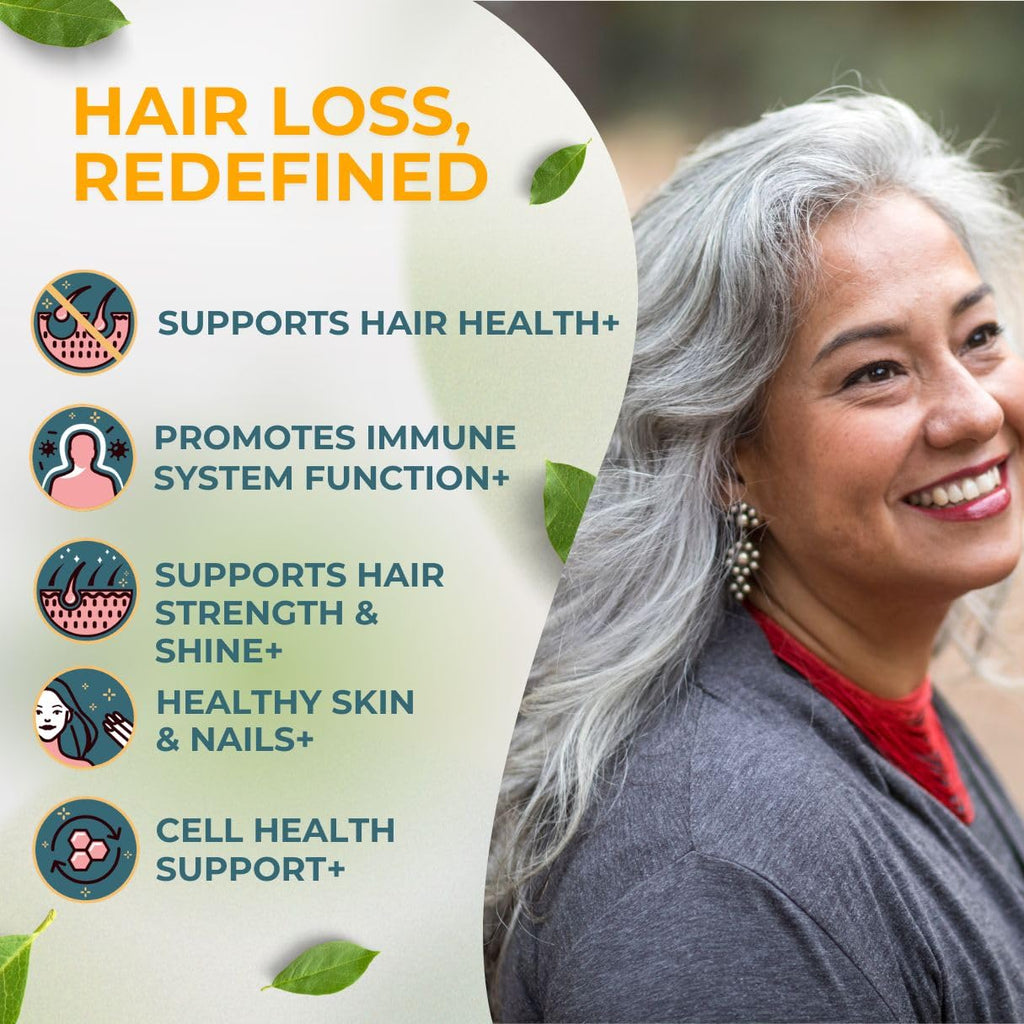 VITAL NUTRITIVE Biotin Hair Growth Vitamins - Hair, Skin & Nails Supplement | Biotin&Vitamin B Complex Blend, Thicker, Stronger Hair, Skin and Nails, Hormone Free, Gluten Free, Non-GMO, 60 Count