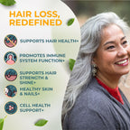 VITAL NUTRITIVE Biotin Hair Growth Vitamins - Hair, Skin & Nails Supplement | Biotin&Vitamin B Complex Blend, Thicker, Stronger Hair, Skin and Nails, Hormone Free, Gluten Free, Non-GMO, 60 Count