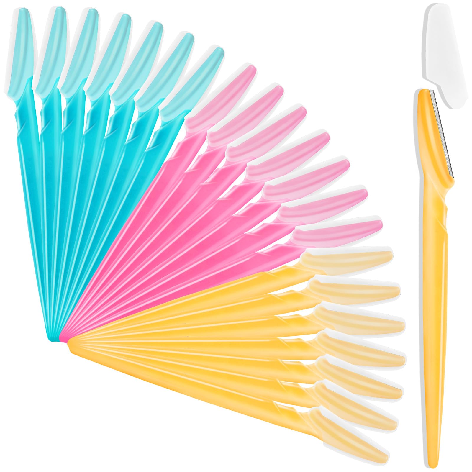 HFATMOS Eyebrow Razor, Face Razors for Women Men Multipurpose Exfoliating Face Shaver Facial Hair Removal Tools Eyebrow Trimmer with Protective Cover 12 Pcs
