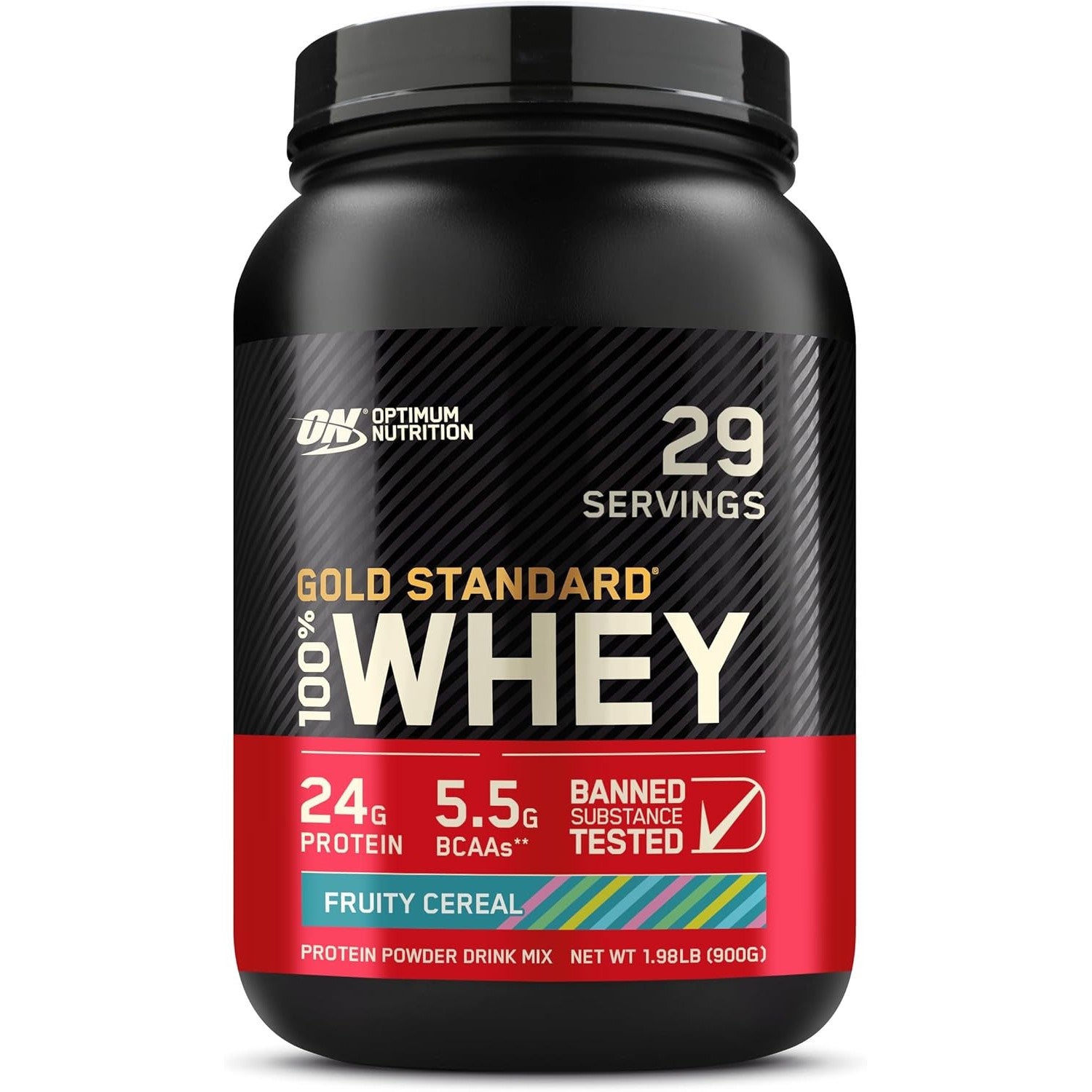 Buy now Optimum Nutrition Gold Standard 100% Whey Protein Powder, Banana Cream, 5 Pound (Packaging May Vary) Fruity Cereal 2 Pound (Pack of 1) at indiglob india