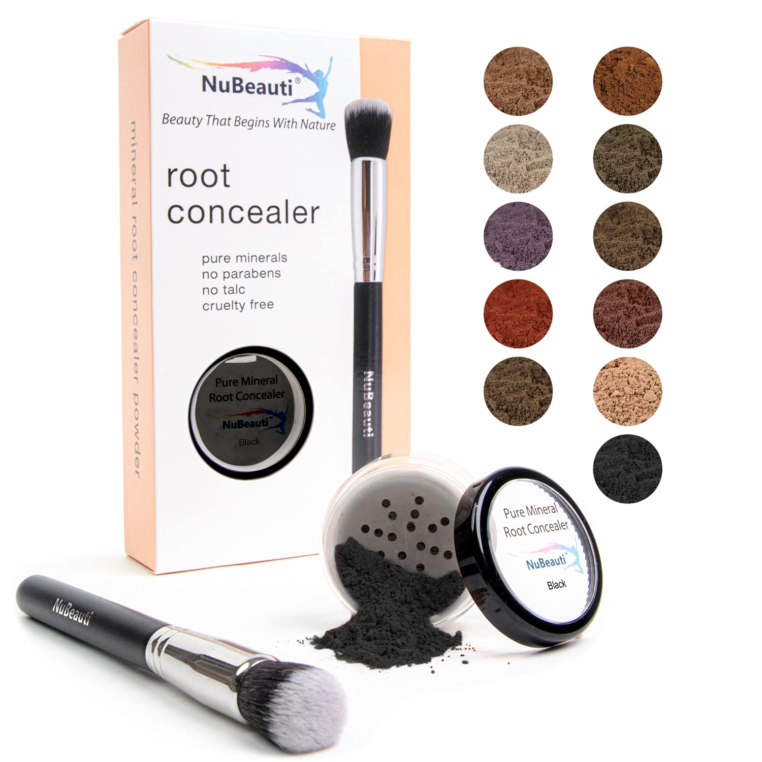 Buy now Hair Root Touch Up Powder - Darkest Brown - 11 True-to-Nature Root Concealer Shades - Longer-Lasting, Easy Hairline Shading with Clean Ingredients - With Brush Black With Brush at indiglob india