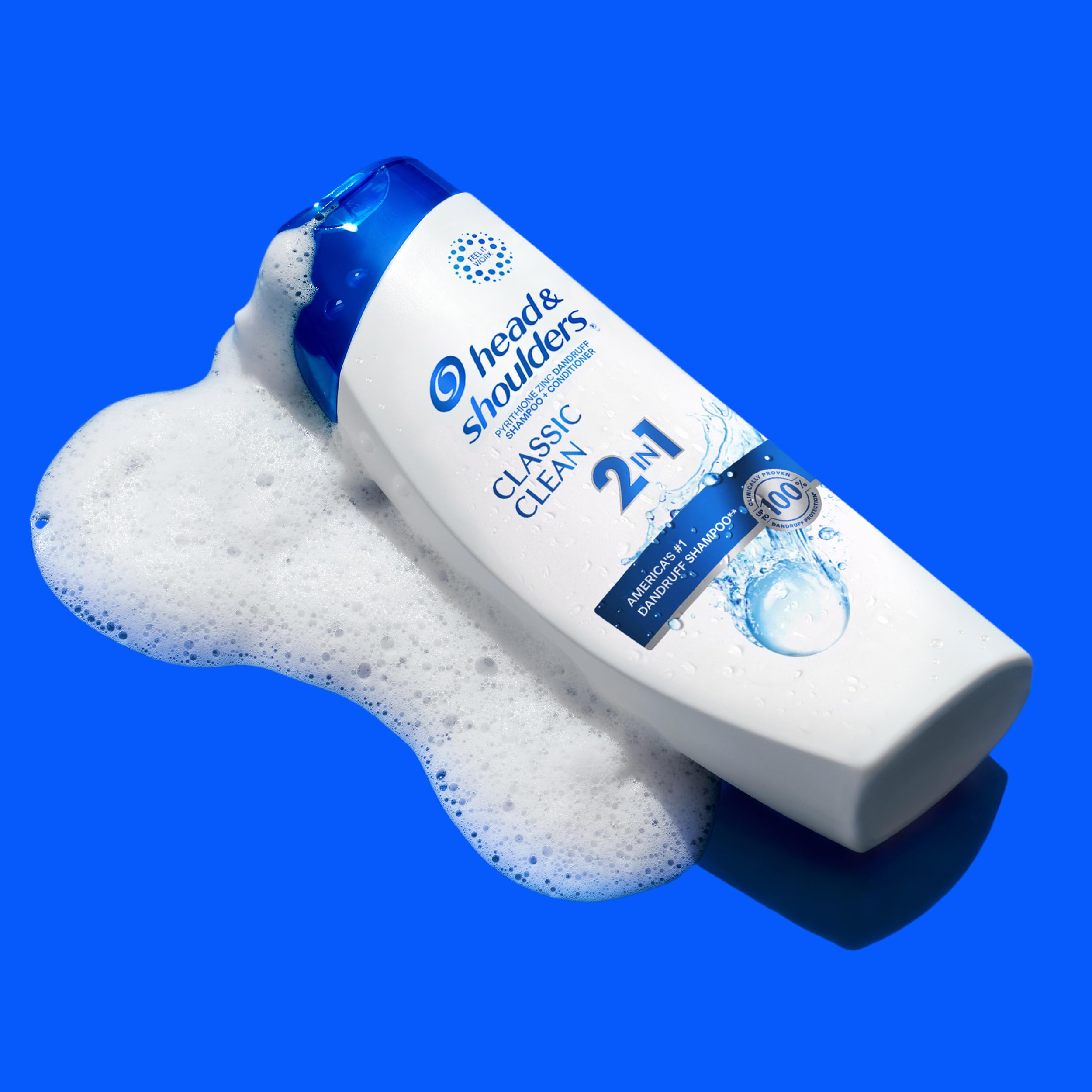 Head & Shoulders Classic Clean 2-in-1 Anti-Dandruff Shampoo and Conditioner, Travel Size, 72-Hour Protection, 8.45 fl oz