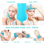 Buy now Gel Beads Ice Pack Ice Bag with Strap-1 Pack Reusable Hot & Cold Pack Compress for Knee, Shoulder, Foot, Back, Ankle, Neck, Hip, Elbow, Wisdom Tooth-7.76''x4.93''(Blue) at indiglob india