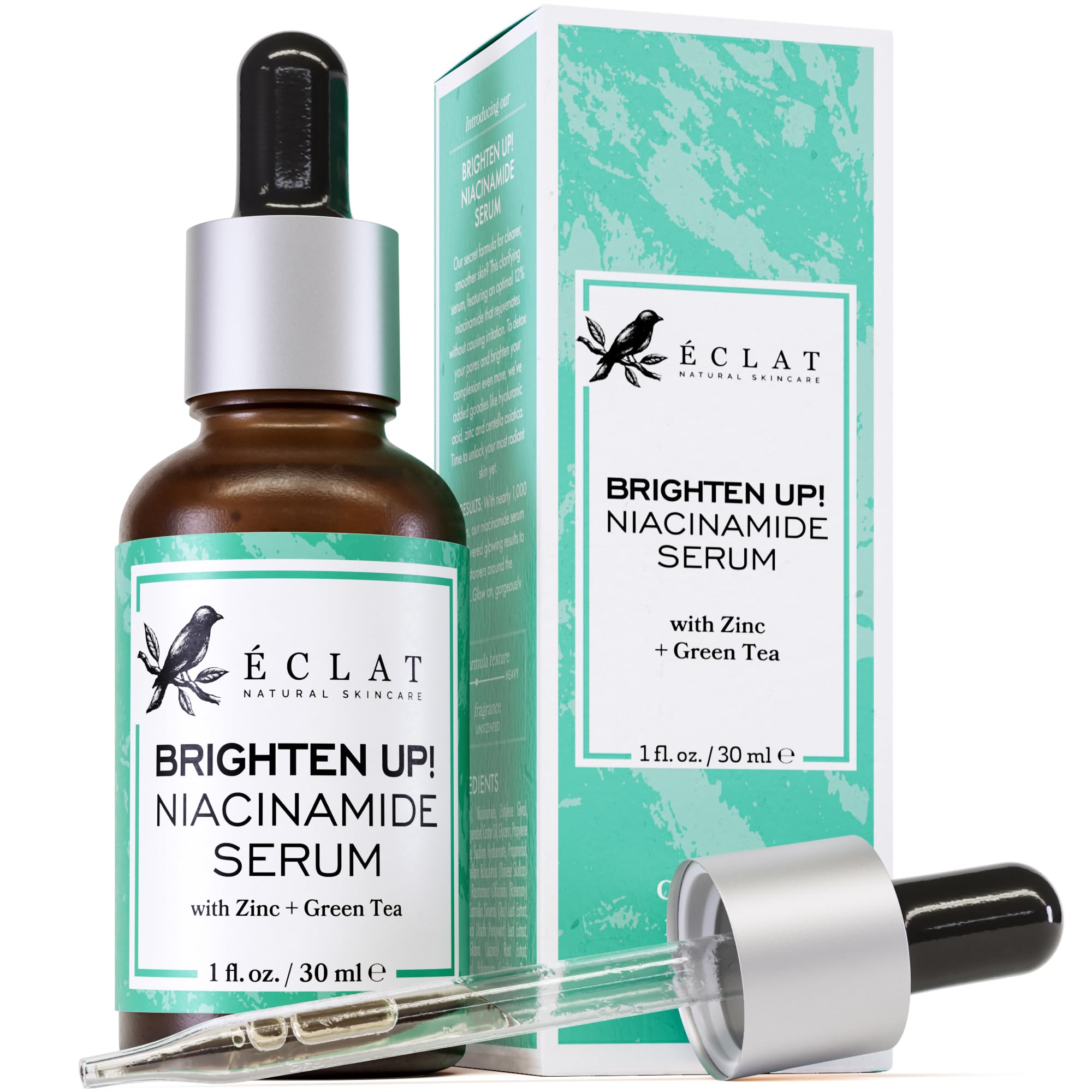 Eclat Skincare Vitamin C Serum - Skin Care for Dark Spots, Vitamin C Serum for Face with Hyaluronic Acid, Ferulic Acid, & Vit E - Anti Aging and Skin Brightening Vit C Formula for Face Care 1 Fl Oz