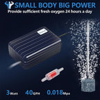 DaToo Aquarium Air Pump Compact Fish Tank Air Pump Quiet Aquarium Bubbler Aerator Buckets Oxygen Aerator Pump for 1 to 20 Gallon Fish Tanks