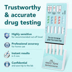Buy now Easy@Home 5 Panel Urine Drug Test Kit [5 Pack] - THC/Marijuana, Cocaine, OPI/Opiates, AMP, BZO All Drugs Testing Strips in One Kit - at Home Use Screening Test with Results in 5 Mins #EDOAP-754 at indiglob india