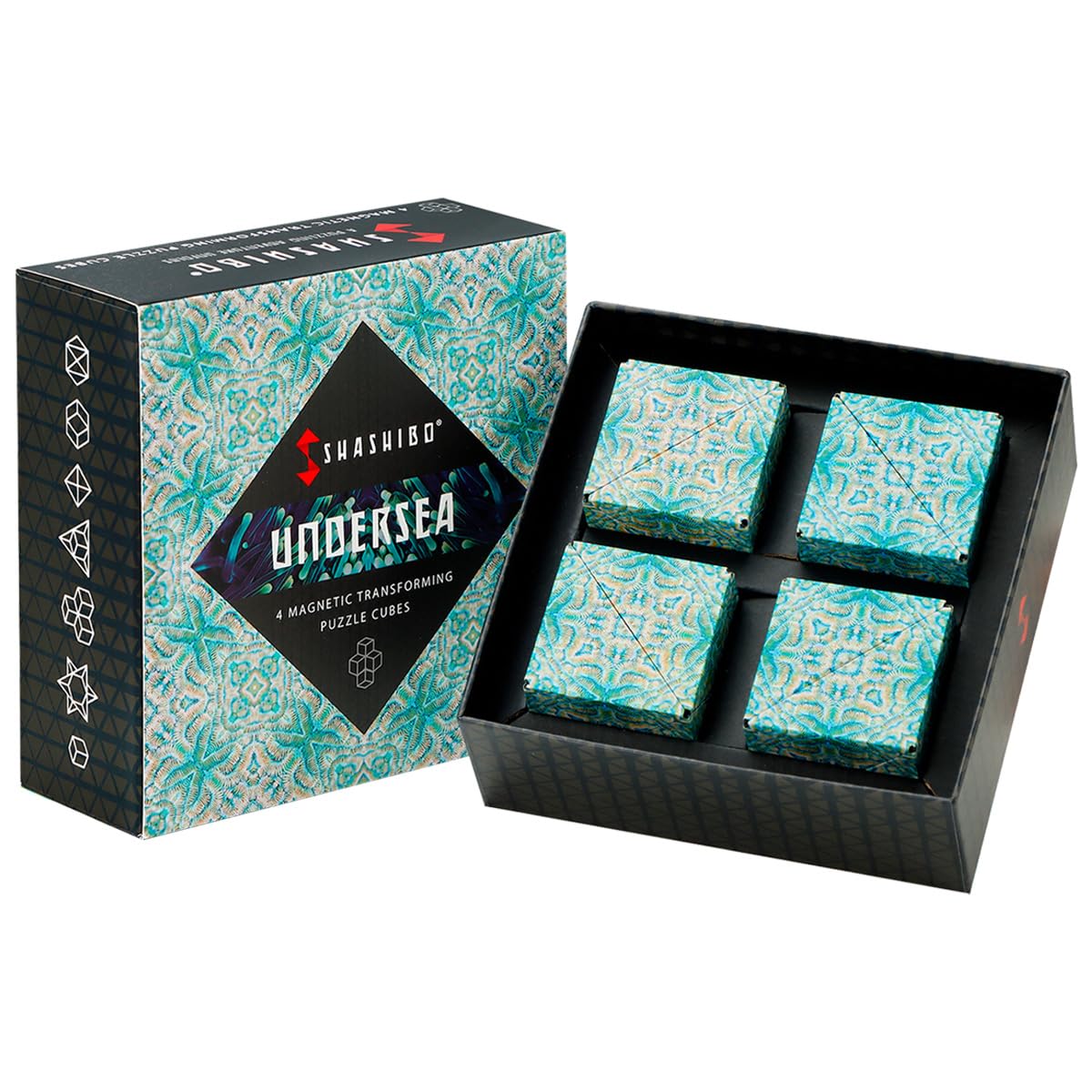 Buy now Shashibo Shape Shifting Box - Award-Winning Fidget Toy w/ 36 Rare Earth Magnets - Fidget Cube Transforms Into Over 100 Shapes, Sensory Toy Gift for Kids, Teens, and Adults (Undersea) Undersea 4 at indiglob india