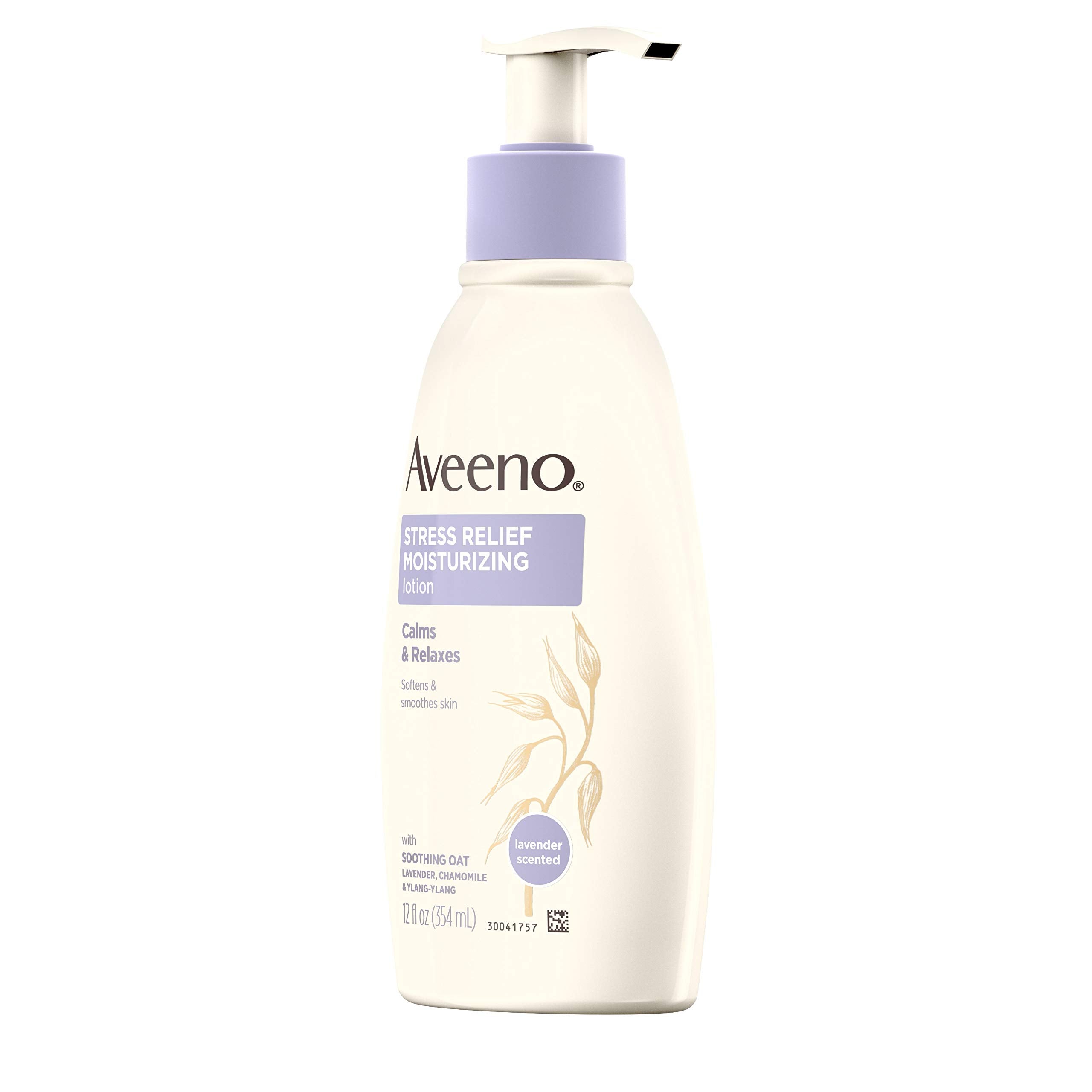Aveeno Stress Relief Moisturizing Lotion, 12 Fl. Oz (Pack of 4)