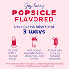 KOS Reds Superfood Powder for Antioxidants - USDA Certified Organic Beet Root, Goji Berries, Acai, Pomegranate, Coconut Water & Digestion Enzymes- Goji Berry Popsicle Flavor Juice Mix - 28 Servings