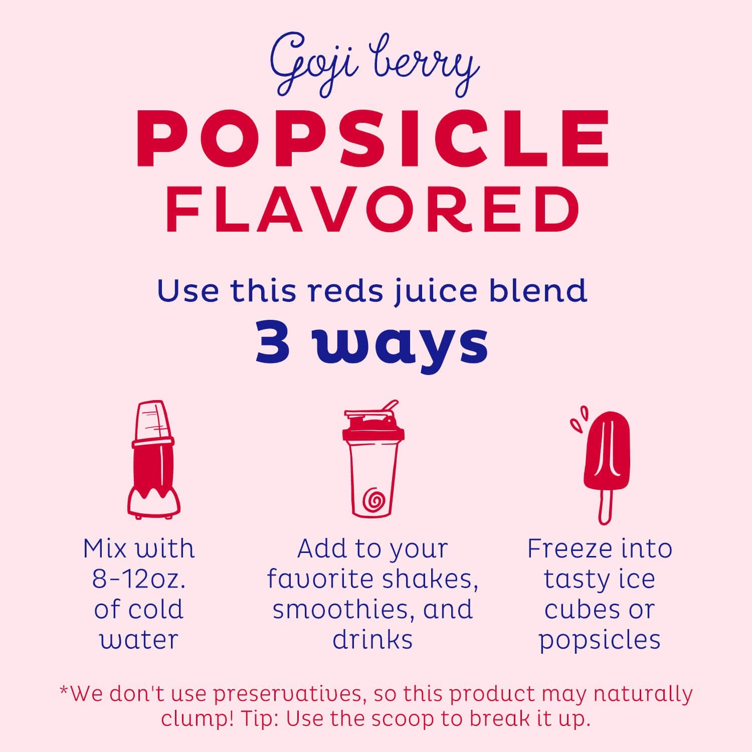KOS Reds Superfood Powder for Antioxidants - USDA Certified Organic Beet Root, Goji Berries, Acai, Pomegranate, Coconut Water & Digestion Enzymes- Goji Berry Popsicle Flavor Juice Mix - 28 Servings