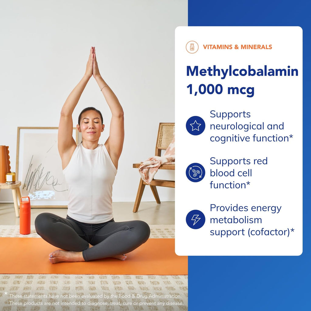 Pure Encapsulations Methylcobalamin 1,000 mcg, 60 Capsules | Vitamin B12 Supplement to Support Memory and Nerve Health*, Vitamin B12