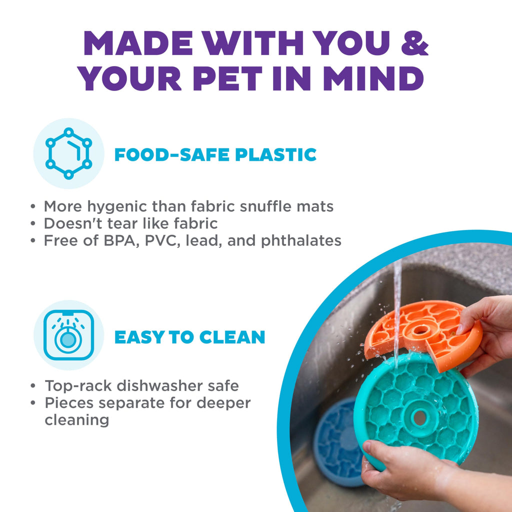 Outward Hound Nina Ottosson Lickin’ Layers 3-in-1 Dog Toy Treat Puzzle, 7"