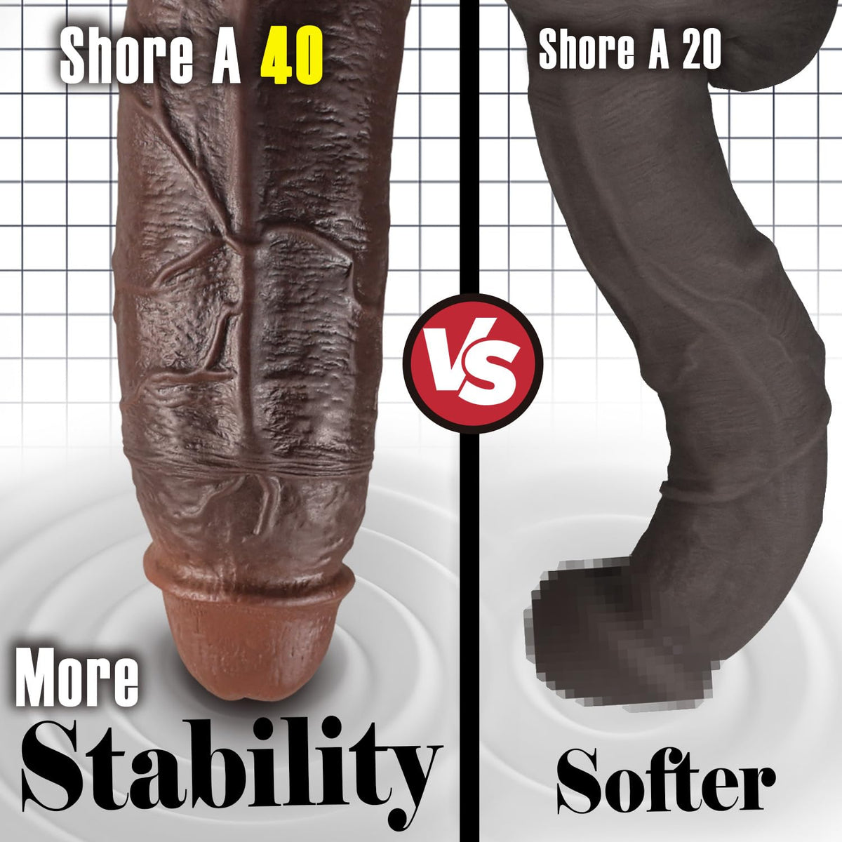 10" Realistic Big Black Dildo, Huge Curved Dildo with Strong Suction Cup