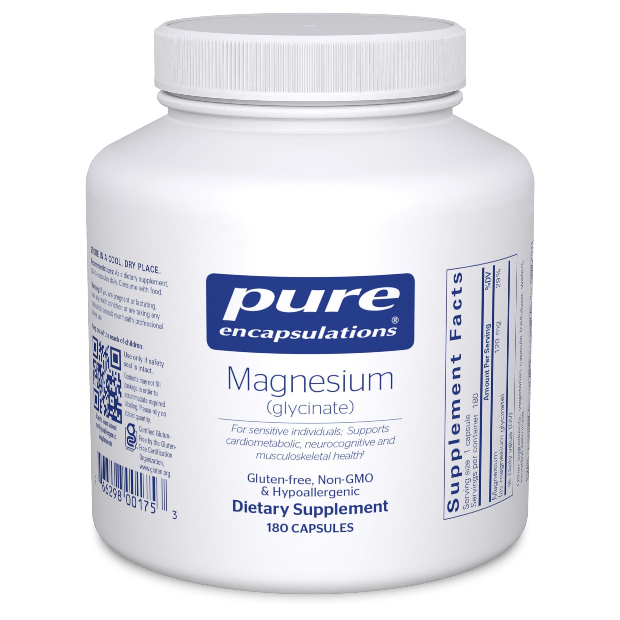 Pure Encapsulations Magnesium (Glycinate), 90 Capsules | Supplement to Support Stress Relief, Sleep, Heart Health, Nerves, Muscles, and Metabolism*, with Magnesium Glycinate