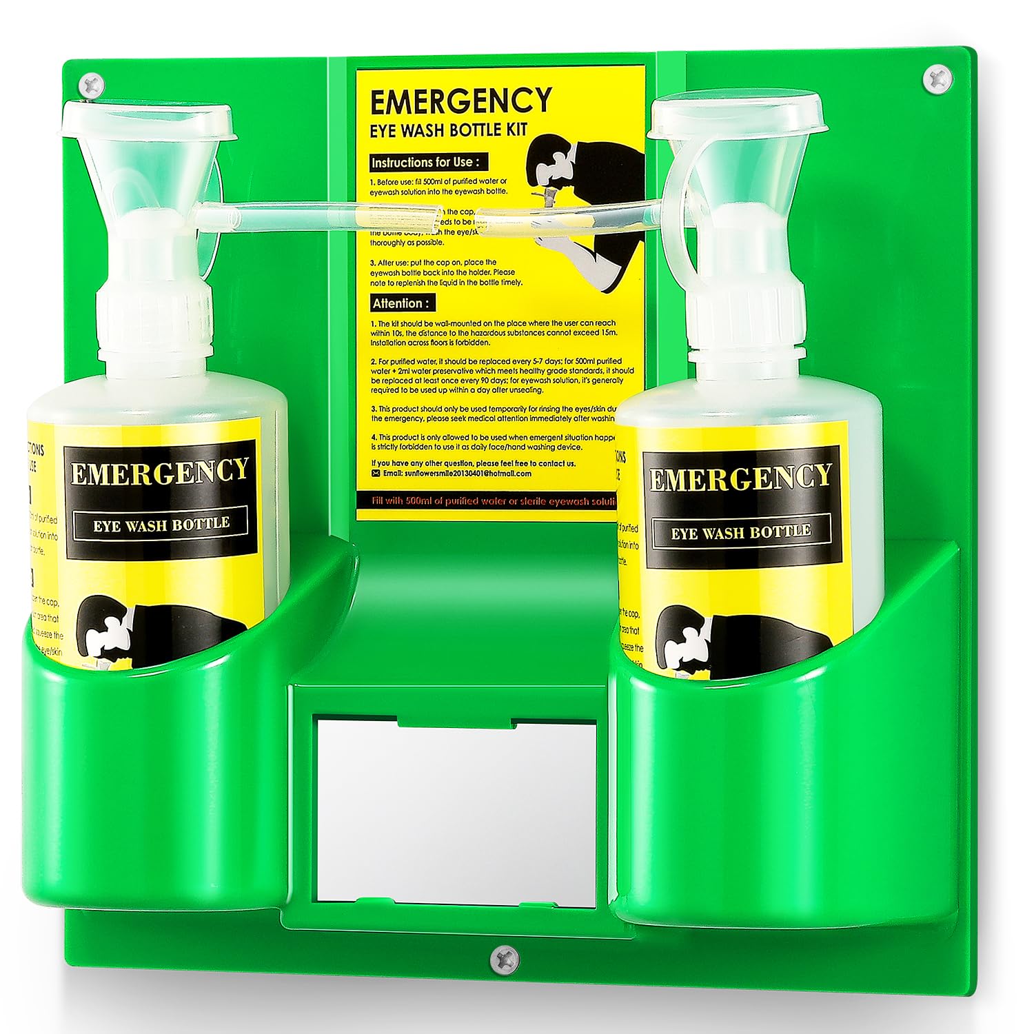 Buy now CGOLDENWALL Emergency Eye Wash Station Portable Eyewash Station Wall Mounted Eye Wash Kit, OSHA Approved Double 16.9oz Eye Wash Bottles for First Aid (EMPTY Bottles) Upgrade Model at indiglob india