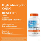 Buy now Doctor's Best High Absorption CoQ10, Heart & Energy Support, USP Verified, Naturally Fermented CoQ10, Non-GMO Gluten Free, Soy Free, Vegan 180 Veggie Caps at indiglob india